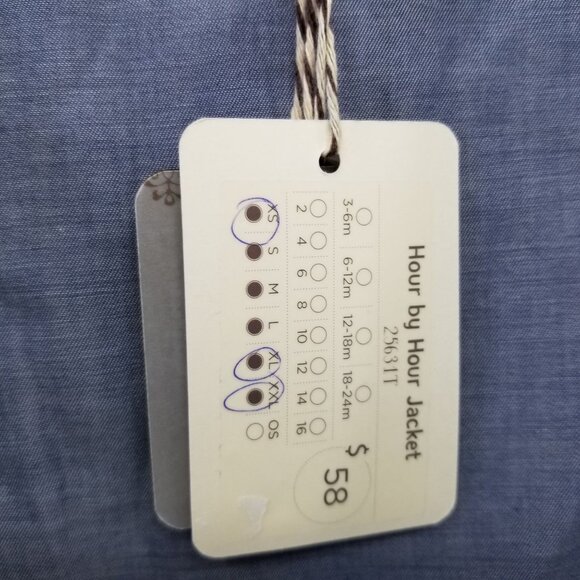 Matilda Jane Hour by Hour Chambray Blue Jacket L Spring Summer Lightweight - Picture 5 of 6